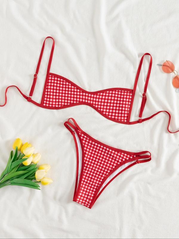 Underwire Print Bikini Set - Dotty