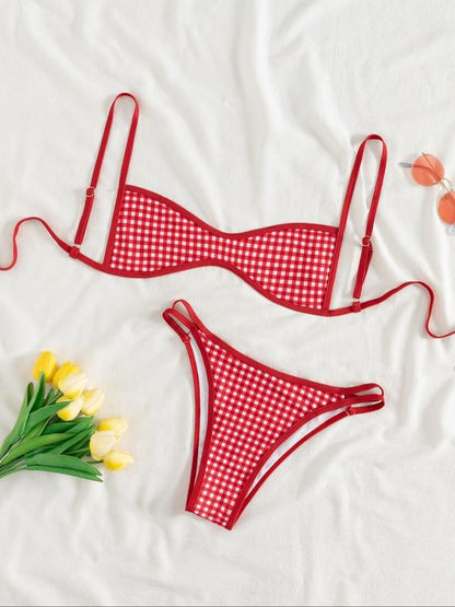 Underwire Print Bikini Set - Dotty