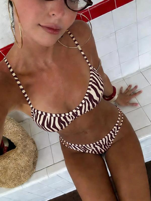 Underwire Print Bikini Set - Dotty