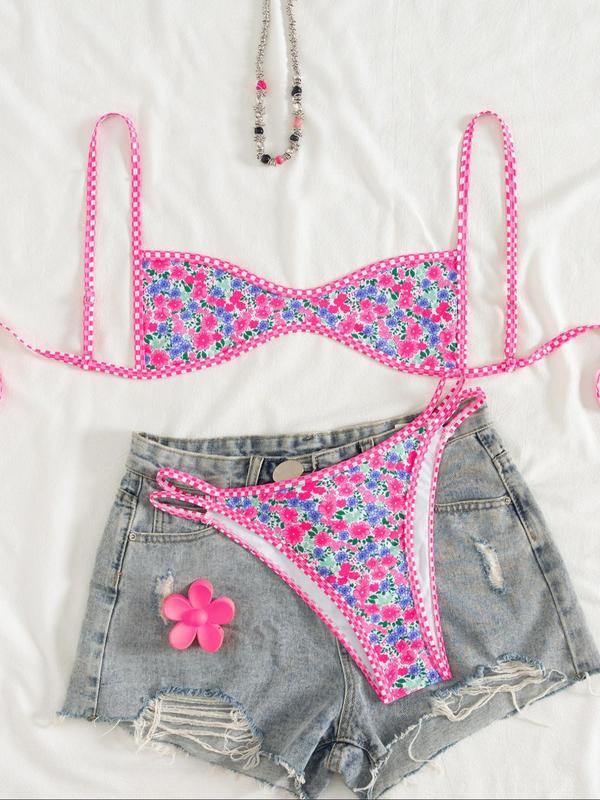 Underwire Print Bikini Set - Dotty